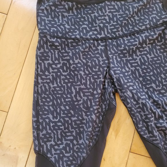 Lululemon Wunder Train Mesh Panel High-Rise Tight - Size 8 - Black / grey - Picture 2 of 4